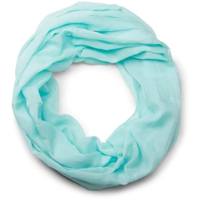 Image of styleBREAKER lighter solid color loop tube scarf, silky, Unisex 01016076, Colour:Light Turquoise