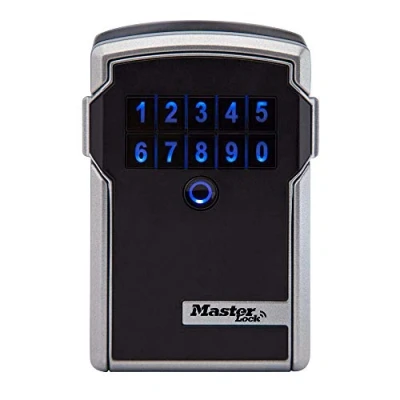 Image of Master Lock Digital Box for Keys with Code, Electronic Wall Mount Key Safe Bluetooth Connection to iOS/Android App and Sharable Keypad Codes, 3 1/4 Inches Wide, ‎5441EC