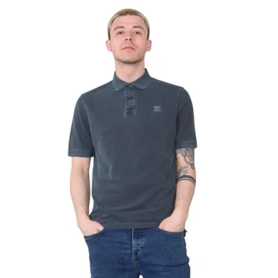 Image of EX M&amp;S Mens Polo Shirt Pure Cotton Marks and Spencer Short Sleeve Casual Formal Tee (UK, Alpha, XXL, Regular, Teal Blue)