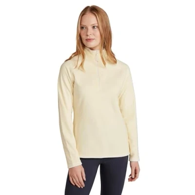 Image of Mountain Warehouse Montana Womens Microfleece Breathable Ladies Sweater, Quick Drying Pullover, Warm Fleece Jacket, Half Zip For Autumn Winter, Travelling, Outdoors Yellow Women&#039;s Size 22