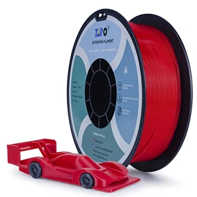 Image of ZIRO PLA Filament 1.75mm, 3D Printer PRO Basic Color Series 1.75mm 1kg (2.2lbs), Dimensional Accuracy +/ 0.03mm, Red