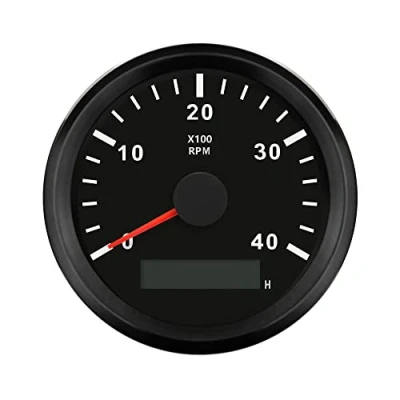 Image of ELING Waterproof Tachometer REV Counter RPM Gauge With Hour Meter 0 4000RPM 85mm 9 32V Backlight
