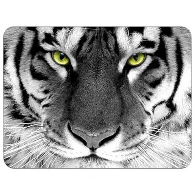 Image of Silent Monsters Mouse Mat Medium 36 x 25 cm / 14 10 inches, Pad Design: Tiger, Lasercut Edges, Mousemat for Office and Gaming, Mousepad Non Slip Rubber Base, Desk