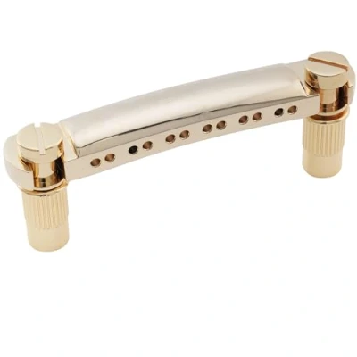 Image of Musiclily Pro 52.5mm 12 string Tune o matic Stop Tailpiece for Epiphone Les Paul SG Style Electric Guitar, Gold