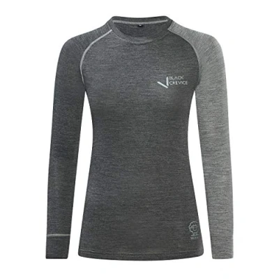Image of Black Crevice Women&#039;s Merino Wool Long Sleeved Shirt Anthracite/Grey