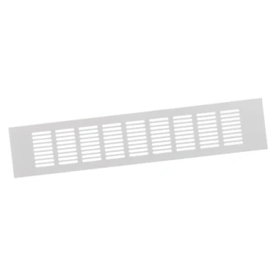 Image of 80x400mm Air Vent Cover Aluminium Ventilation Grille White Furniture Grill for Door, Wardrobe, Radiator