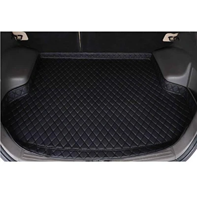 Image of Car Boot Mats Liner Tray for Mercedes Ben z C Class 2015 2020, Leather Auto Mat Dust Proof Anti Scratch Tailored Cargo Storage Protector Pad Rear Trunk Foldable Carpets