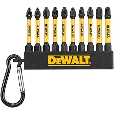 Image of DeWalt DT7274 QZ 50mm Pozi &amp; Phillips High Impact Screwdriver Bit Set PZ1 PZ2 PH2