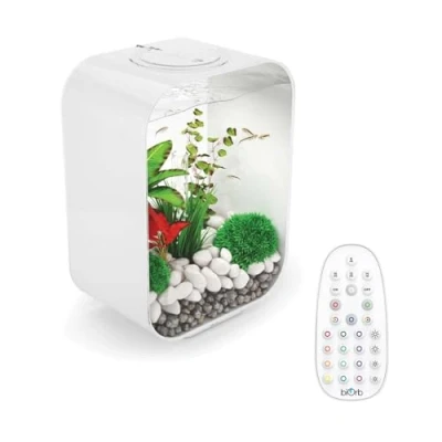 Image of biOrb LIFE 15L White Aquarium Fish Tank with Multi Colour LED Lighting