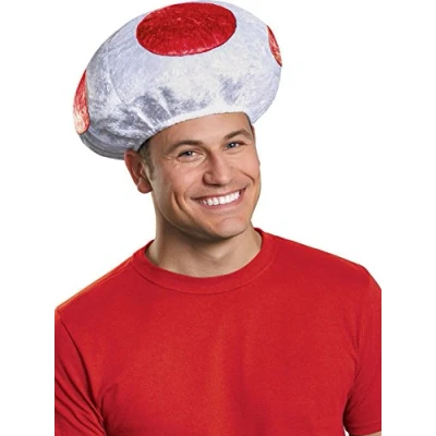 Image of Disguise Men&#039;s Mushroom Hat Costume Accessory Adult Red, One size