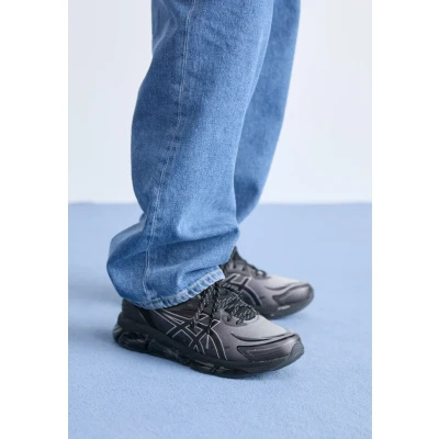 Image of Asics Sportstyle GEL Quantum Unisex Trainers, Size: 5, Black/cement grey Imitation leather/ textile