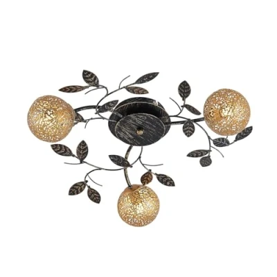Image of Lucande Ceiling Light &#039;Evory&#039; dimmable in Gold Made of Metal for e.g. Living Room &amp; Dining (3 Sources, G9) from lamp, lamp