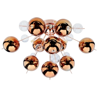 Image of Näve Explosion ceiling light, copper coloured globes
