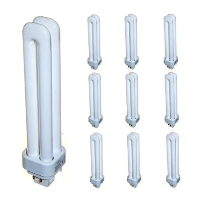 Image of 10x 26 Watt Energy Saving CFL Lamp 4 pin 26W Cool White 840 G24q 3 Double Turn 1716 Lumens