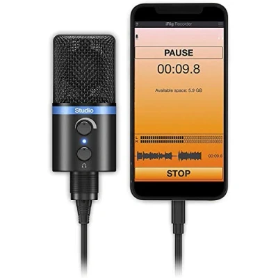 Image of IK Multimedia iRig Mic Studio Microphone Black