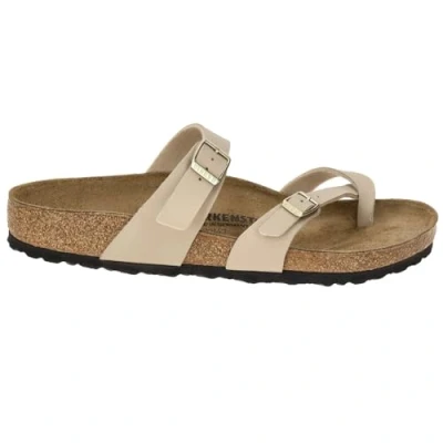 Image of Birkenstock Mayari Birko Flor Unisex Sandcastle Toe Post Sandals