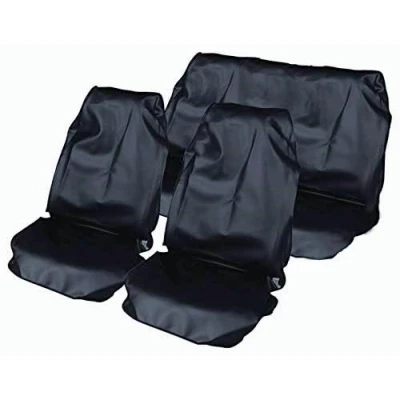 Image of Auto HIGH Waterproof Car Seat Covers Full Set Nylon Interior Accessories Front &amp; Rear Protector Universal Cover for Most Car, Van, SUV, Truck Black