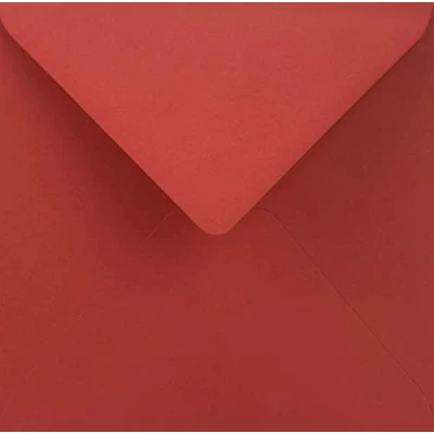 Image of Netuno 100 square red coloured envelopes DIN K4 153x153mm 6.02x6.02 inches 115gsm Sirio Color Lampone gummed pointed flap no window for wedding invitation greeting card Christmas birthday invites RSVP