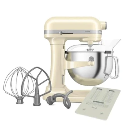 Image of KitchenAid Artisan Almond Cream 5.6L Bowl Lift Food Mixer With FREE Gifts