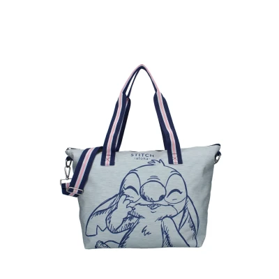 Image of Vadobag Disney Lilo and Stitch Aloha Fashion Mission Large Shopping Bag Dimensions 48 x 32 14 cm grey,