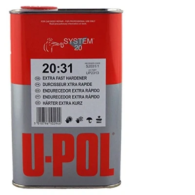 Image of UPol U Pol S2031/1 Extra Fast Hardener/Activator For Paint &amp; Primers 1 Litre Tin Ideal Spot Panel Repairs