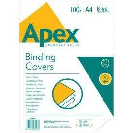 Image of Apex 6501101 Blue Leatherbound Binding Covers 100 pack