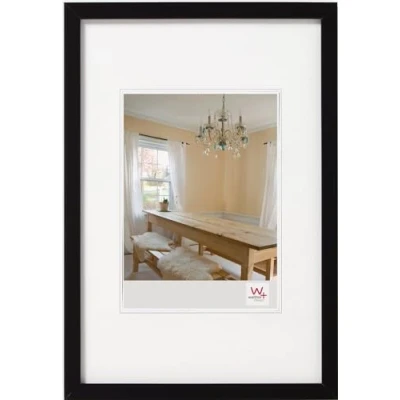 Image of walther design BP430BD Peppers Picture Frame, Black, 24 x 30 cm, Pack of 2, Wooden Frame