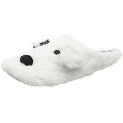 Image of Eaze Women&#039;s Dog Mule Low Top Slippers, White White, L UK