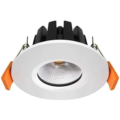 Image of 6w Modern LED Recessed Fire Rated Ceiling Down Light IP65 Warm White 3000k