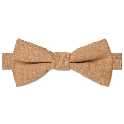 Image of Roco boys plain banded camel dickie bow tie