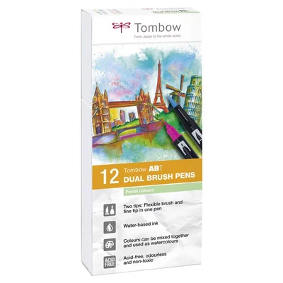 Image of Tombow ABT Dual Brush Pen Pastel (Pack of 12)