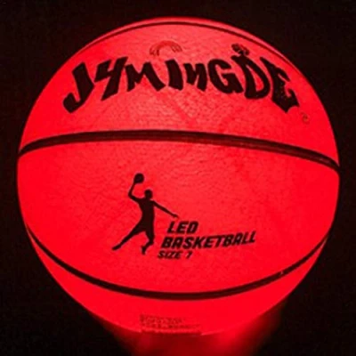 Image of Light Up Basketball LED Growing Rubber Basketball, Glow In The Dark Inside Lights When Bounced, Size 7, Official &amp; Weight, Night Sports, Batteries Included