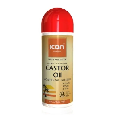 Image of ican London Hair Polisher Castor Oil Smoothing Serum Alcohol Free 207ml