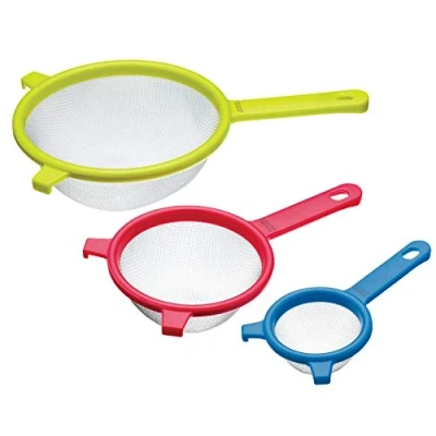 Image of Colourworks Set of Three Stainless Steel Fine Mesh Round Sieves