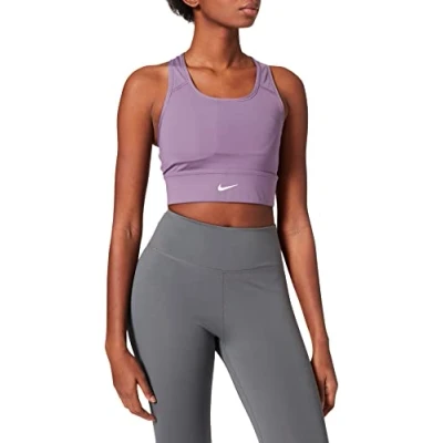 Image of Nike CZ4496 W NK DF SWSH LL Bra Sports Women&#039;s Amethyst Smoke/White XS