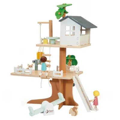 Image of Classic World Tree House Wooden Set for Kids Play Girls and Boys 3 years + Encourages Imaginative Fine Motor Skills