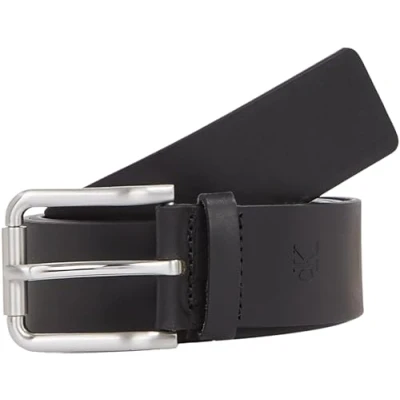 Image of Calvin Klein Men&#039;s Classic Roller Casual Leather Belt, Black (Black), 39,4 inches