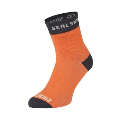 Image of SEALSKINZ Unisex Wretham Waterproof Warm Weather Ankle Length Sock, Orange, S EU
