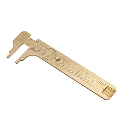 Image of Vernier Caliper, 1pc Brass Sliding Gauge Caliper Ruler Measuring Tool Double Scales mm/inch[100mm]