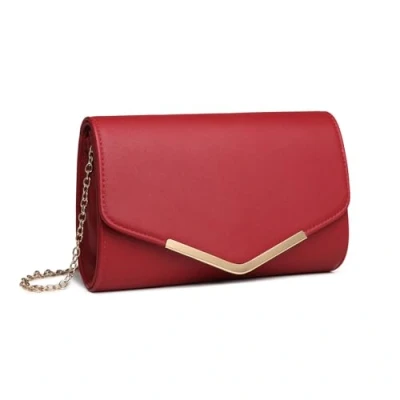 Image of Miss Lulu Women&#039;s Clutches Suede Clutch Bag with Chain Elegant Evening Bags for Weddings and Evenings