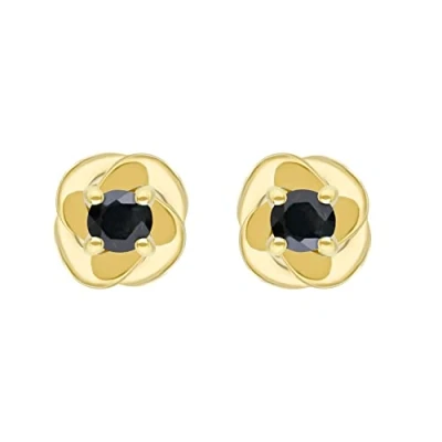 Image of Ivy Gems 9ct Yellow Gold Sapphire Stud Earrings