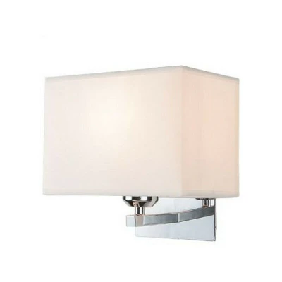 Image of GUrkovo Sconce Wall Lamp 1 Light Metal Shade Chrome
