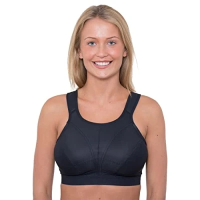 Image of Ladies Sports Bra (with Extender) LG555 Black 34C