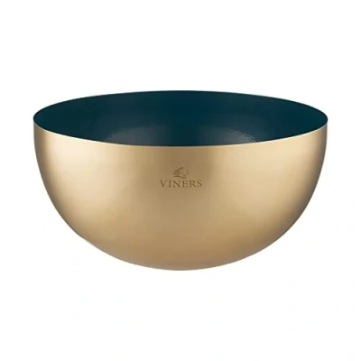 Image of Viners Stainless Steel 2 Tone Serving Bowl 25cm Blue/Gold