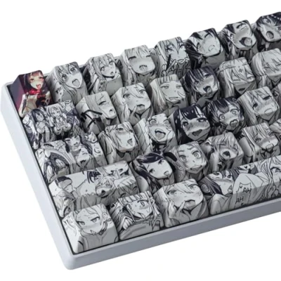 Image of Keycaps, 108 key OEM PBT Keycaps Dye Sublimation Japanese Anime keycap for Cherry Gateron Kailh Switch Mechanical Keyboard (Only Sell Keycaps)