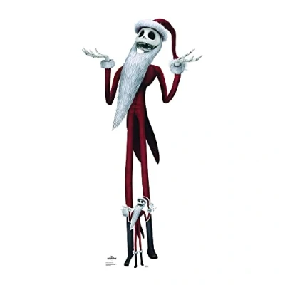 Image of SC4033 Jack Skellington Santa Suit The Nightmare Before Christmas Kingdom Hearts Lifesize Cardboard Cutout With Free Mini