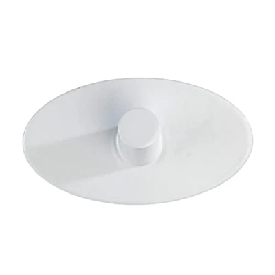 Image of WENKO 22931100 Piceno Wall Hook, Set of 2, Matte White, Stainless Steel, 3.6 x 2.8 6.5 cm