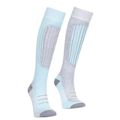 Image of Trespass Womens Ski Socks Longer Length in 2 Pair Pack Janus II