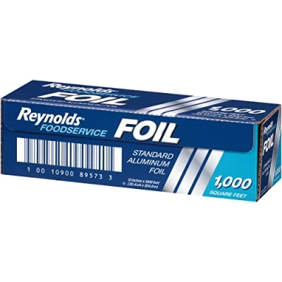 Image of Reynolds 21454 Foodservice Aluminium Foil , High Quality Catering Roll 1 Roll, 30.4cm x 304.8m (12inch 1000ft)