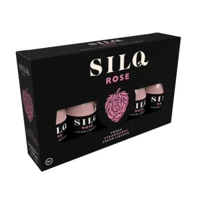 Image of Silq Rose 5x20ml Vodka Cream Liqueur Perfect for Christmas, Stocking Fillers, Gifts, Parties and Celebrations